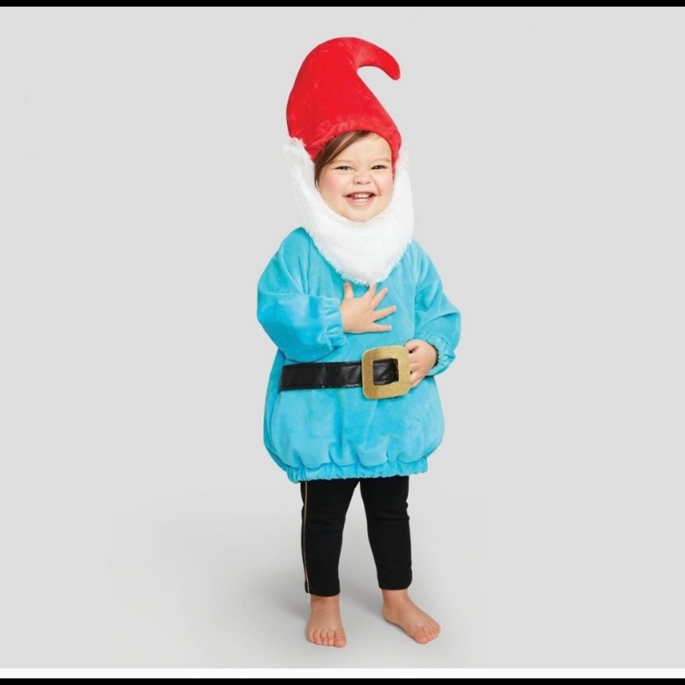 Infant Gnome Halloween Costume Size 12-18m + 2 adult gnome hats